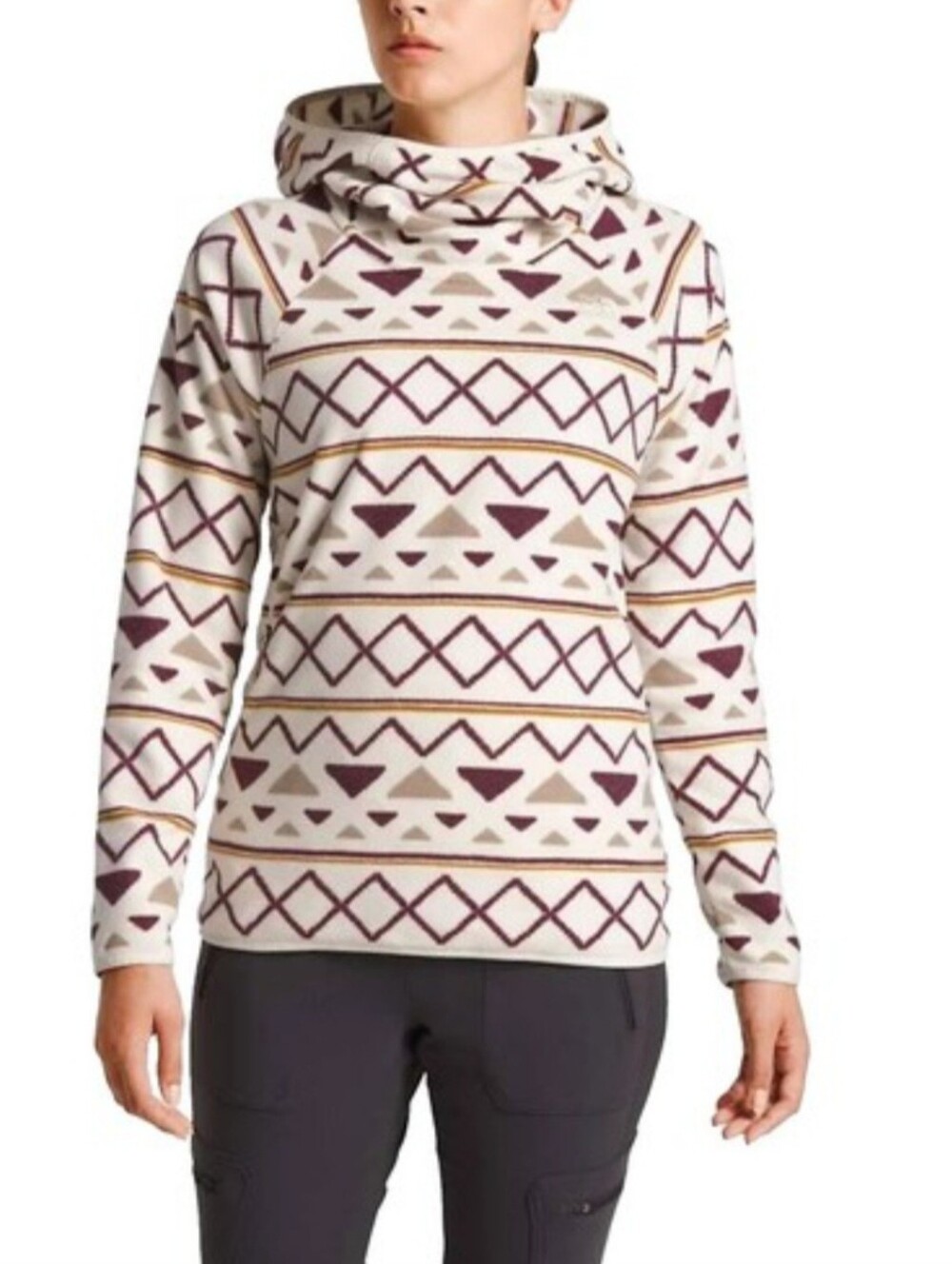 THE NORTH FACE FLEECE HOODIE AZTEC COWL NECK PULLOVER SOUTHWEST XL